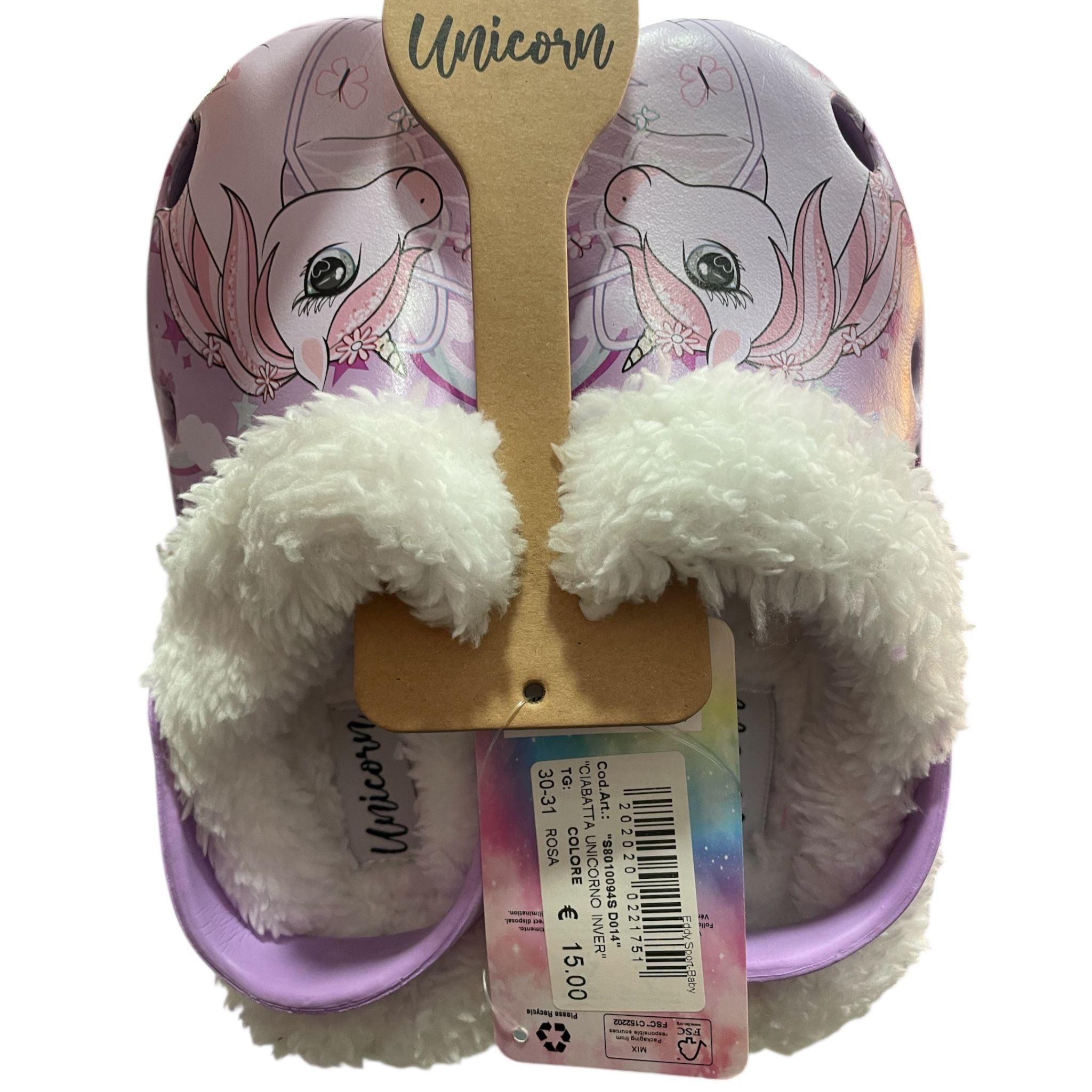 DISNEY PANTOFOLE UNICORNO