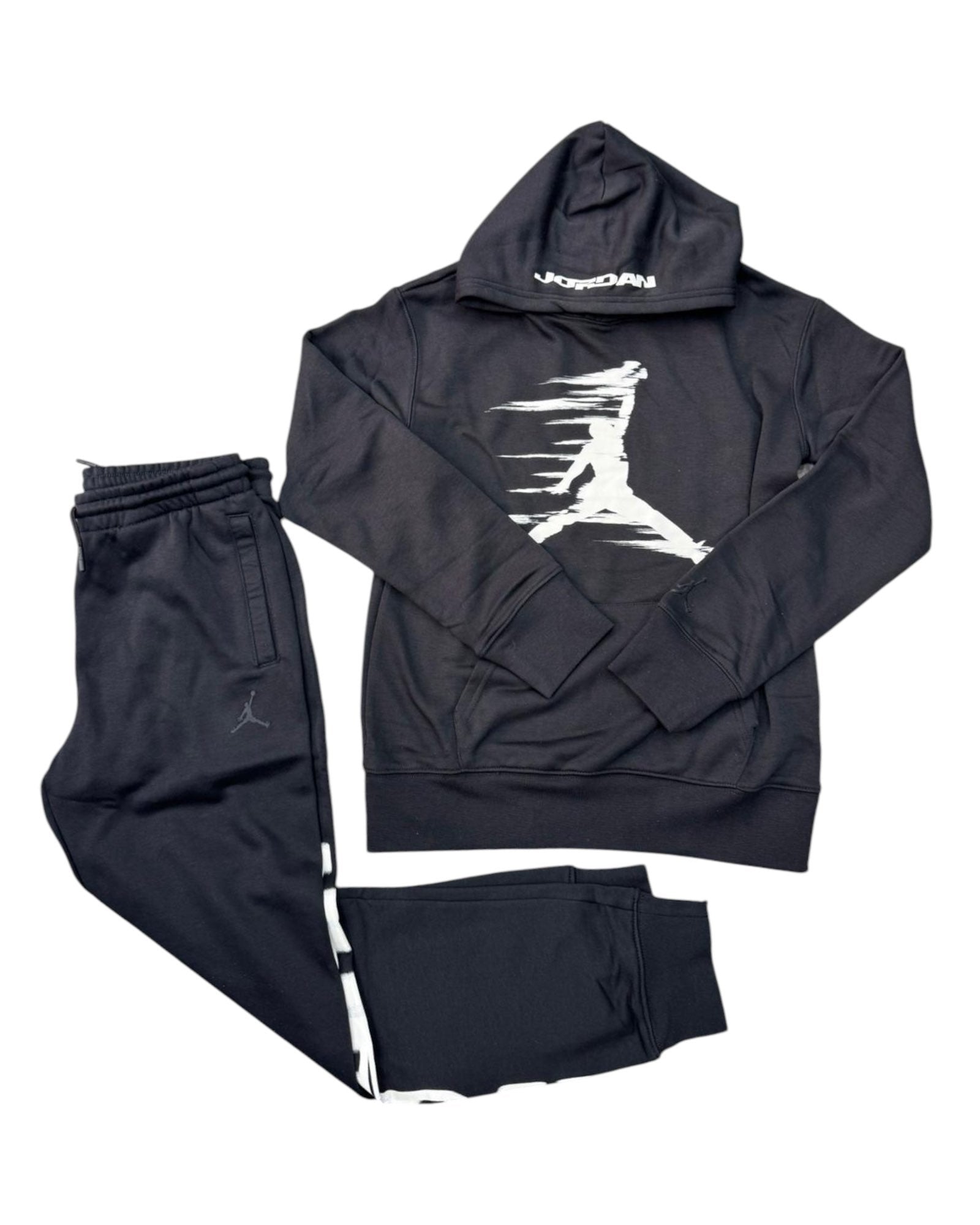TUTA JORDAN A FELPA CON CAPPUCCIO IN COTONE GARZATO