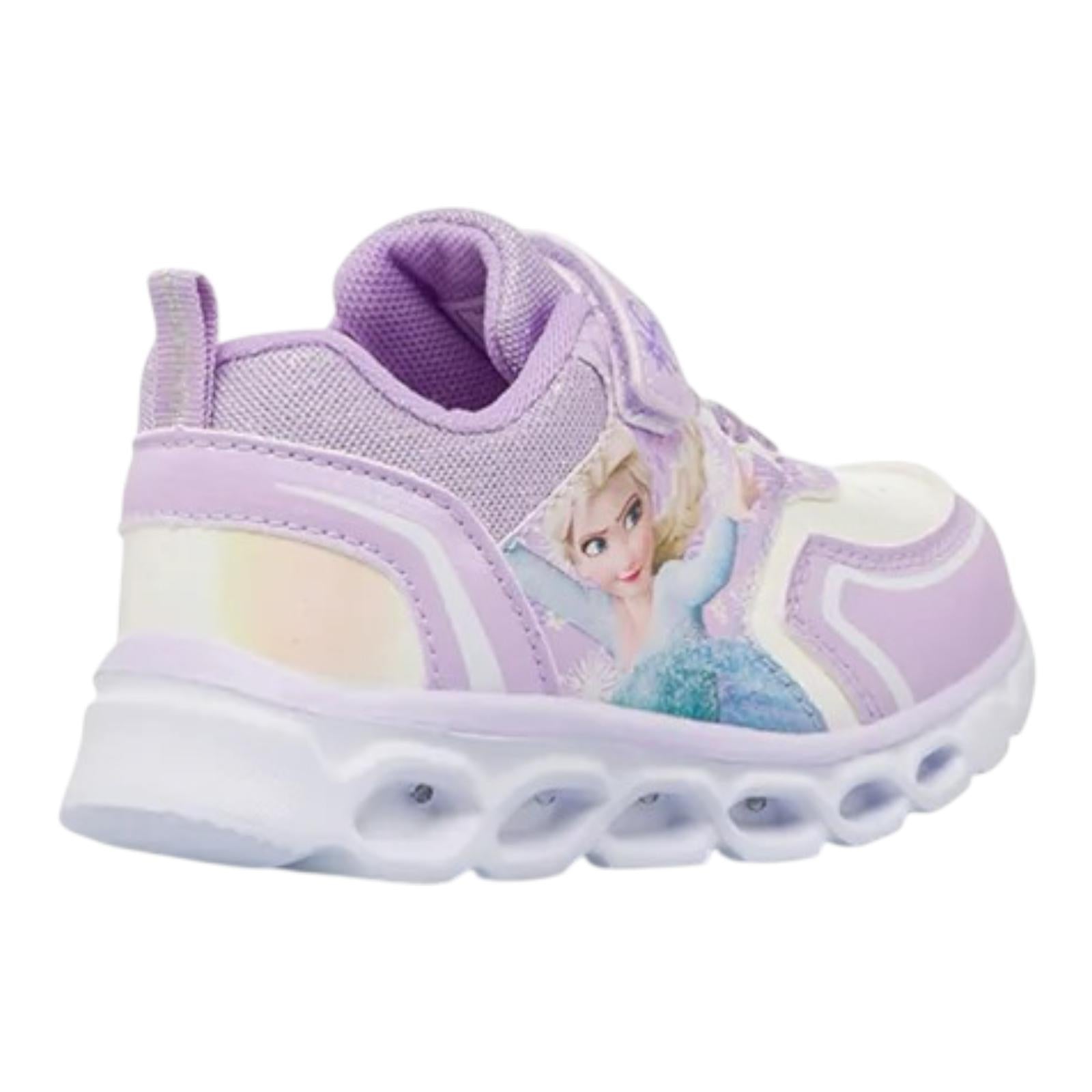 Sneakers Lilla con luci e chiusura a strappo Frozen