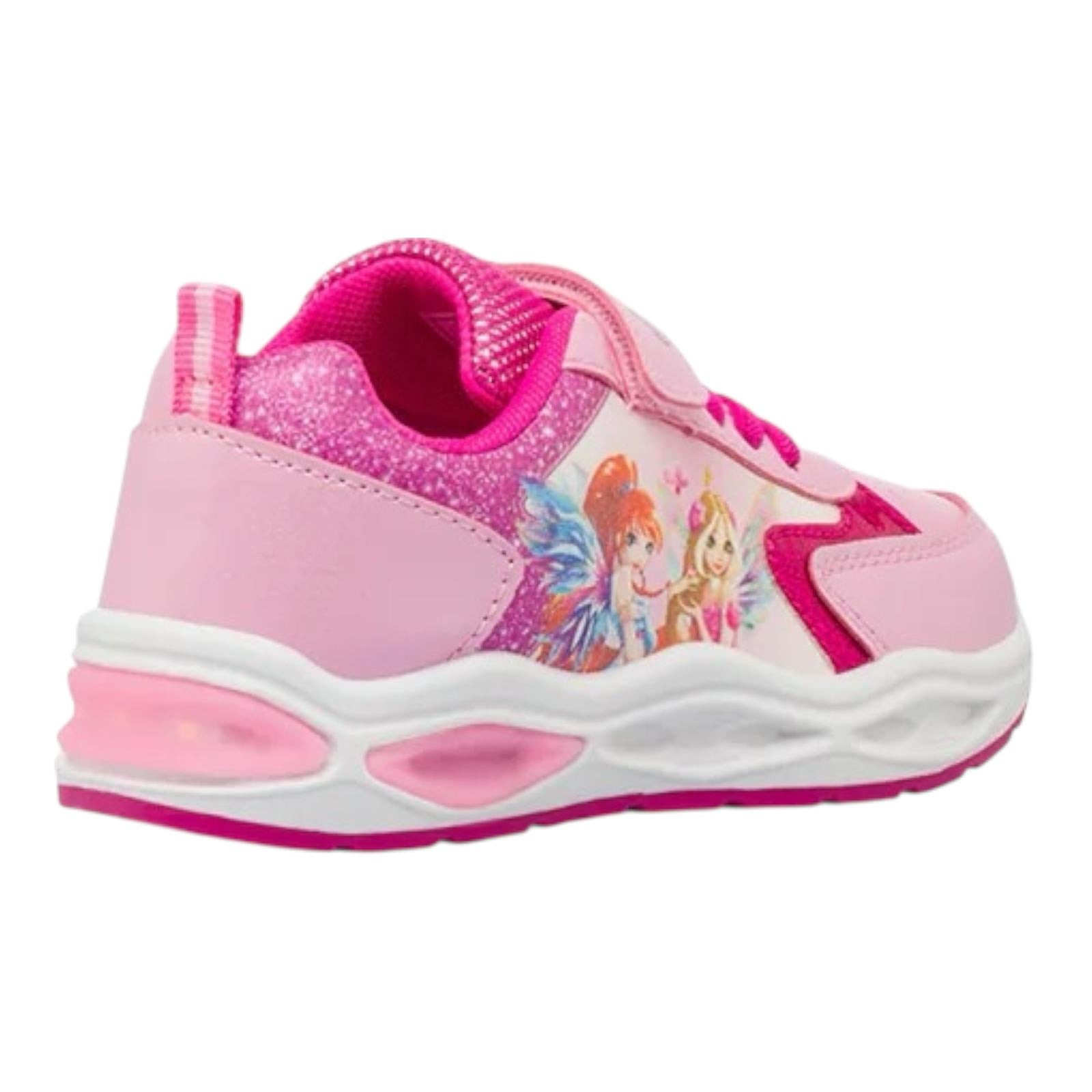 Sneakers rosa da Bambina con Luci e strappo Winx