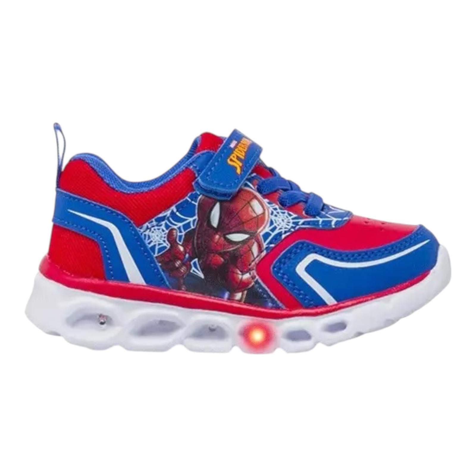 Sneakers Spiderman blu e rosse da Bambino con luci