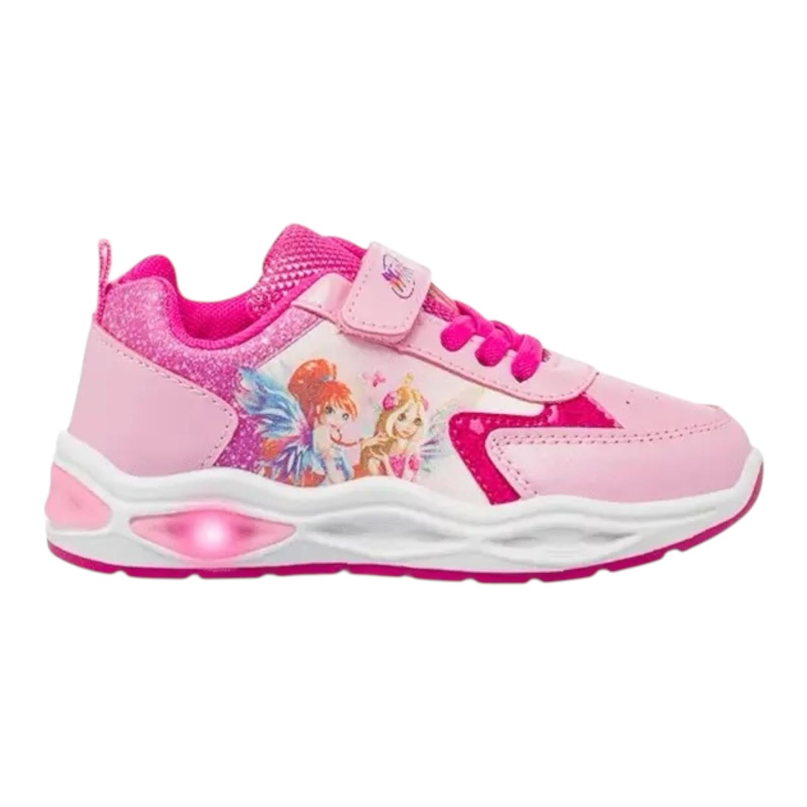 Sneakers rosa da Bambina con Luci e strappo Winx